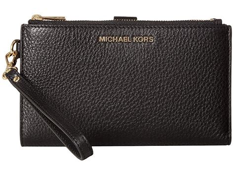 flat black michael kors wristlet|michael kors wristlet cheap.